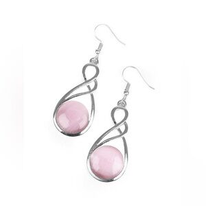 Swept Away Pink Teardrop Earrings